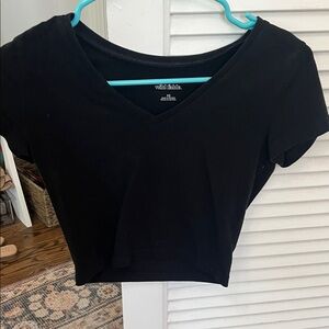 Wild Fable Classic Black V-Neck Tee
